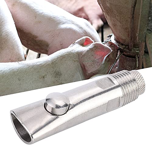 Pacote de 5 Bebedores de Porcos Dn15 Bico Plano de Aço Inoxidável Automático Acessórios de Fazenda p