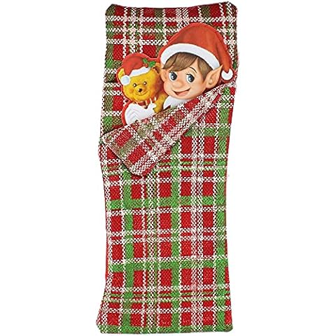 WHITE HILL Christmas Elf Sleeping Bag Novelty Toy - Mini Sleeping Cover Bag - Accessory Fit for Elf on the Shelf Cover