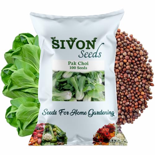 Image of SIVON Pak Choi (Pak Choi) (100 Seeds) Exotic Vegetable Seeds for Home Garden, Organic & Hybrid, Perfect for Home Gardening, Planting For Pots and Patio