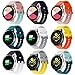 RIOROO Compatible for Samsung Galaxy Watch Active Bands/Active2 Bands 40mm/42mm/44mm,Women Men Soft Slim Silicone Wristband Compatible for Samsung Galaxy Watch Gear S2 Classic/Gear Sport Smart Watch