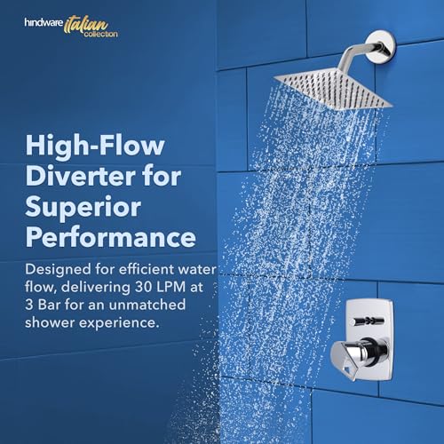 Image of Hindware body of High Flow Single Lever Concealed Mixer & Diverter for Bath and Shower System w /o sleeve | Made of Brass | 12-year Warranty