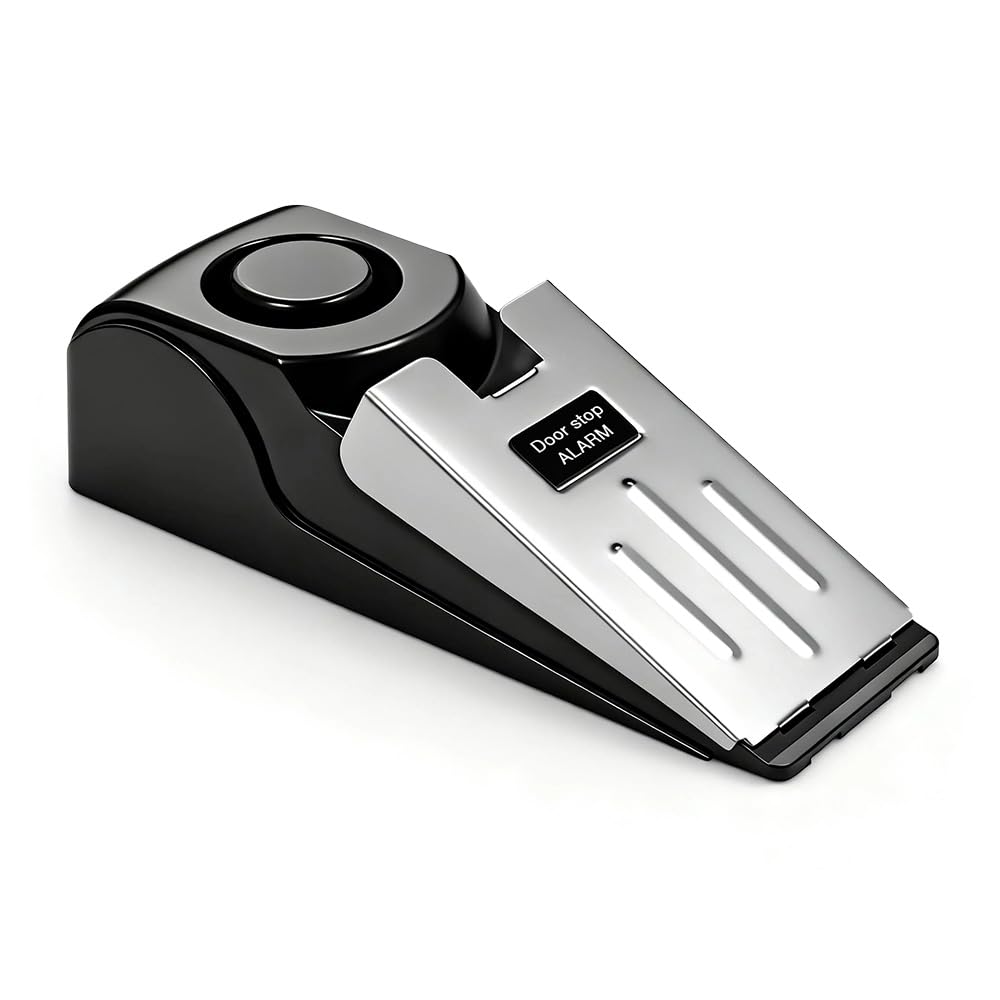 KERUI Door Stop Alarm, Non-Slip Rubber Wedged Shape Door Stopper Alarm with 125dB-Adjustable Sensitivity Lightweight, Suitable for Home Hotel Travel