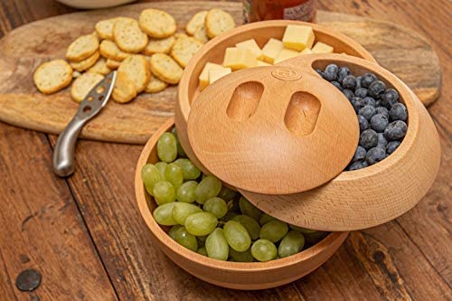 Tappas All-Natural Wood Container, Serving Tray, Bowls, Charcuterie, Patented #TOP7