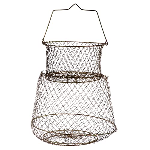 BESTonZON Fishing Trap Net Durable Mesh Cage for Fisherman Easy to Use Fishing Tool Compact Design for Convenient Carrying for Catching Fish and Shrimp