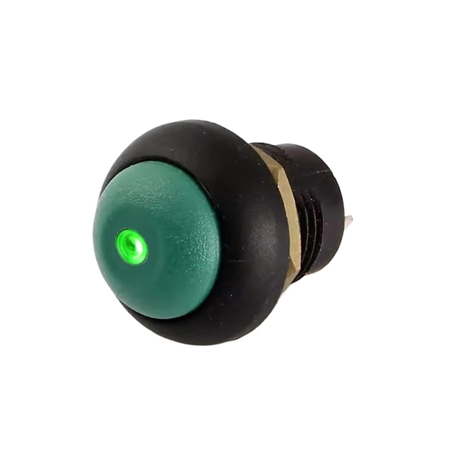 Interrupteur étanche contre l'humidité bouton LED verte 12mm 24V