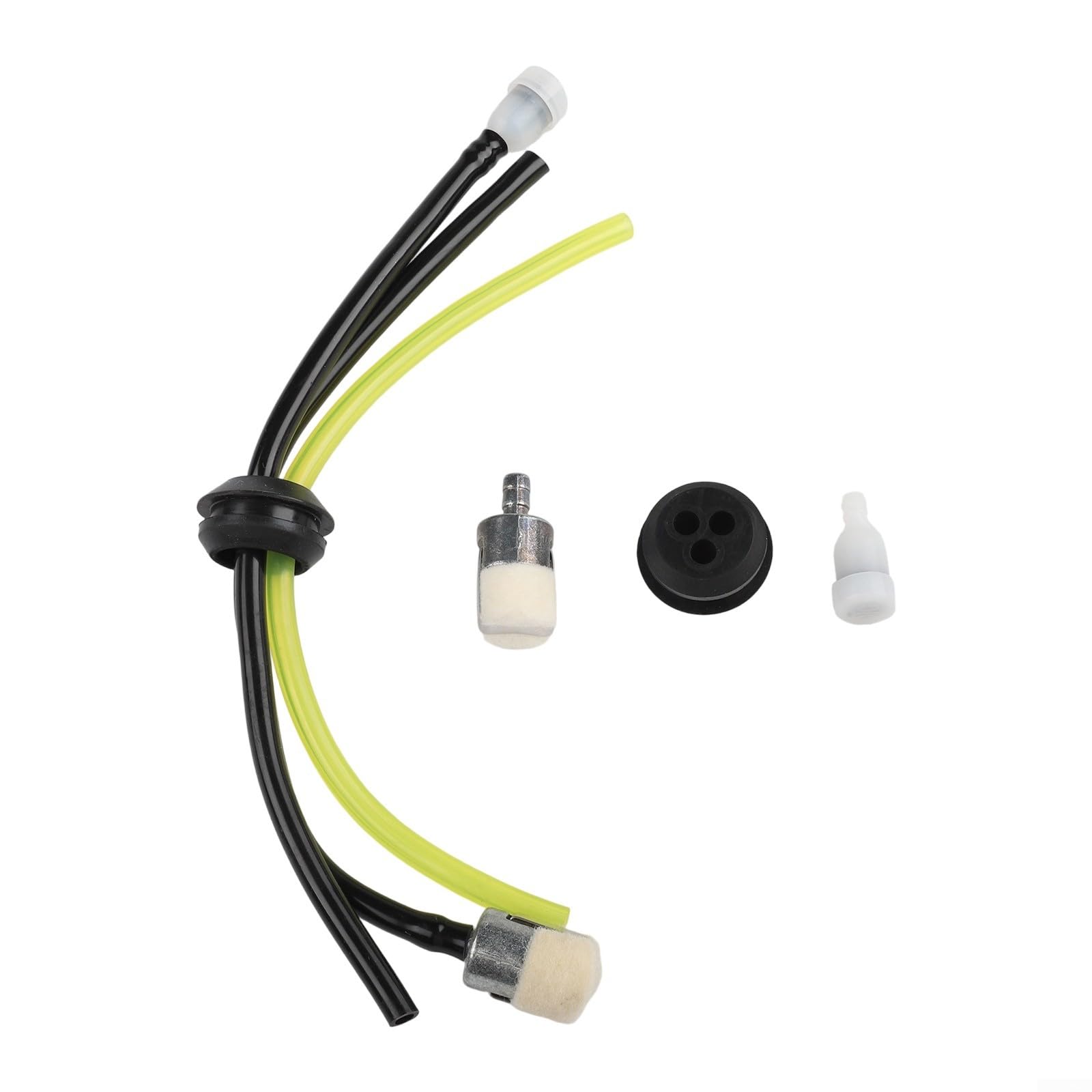 Kit di guarnizioni per serbatoio carburante decespugliatore, 18/20 mm, 3 tubi con filtro per Echo compatibile con benzina, set di collegamento per aspirazione, tubo di sfiato di ritorno del