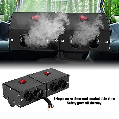 Voiture Pare-Brise Heate Air Heater Dégivreur Désembuage Ventilateur Chaud 4 Ports 12V 500W