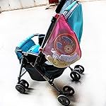 Fliyeong 1 STÜCKE Universal Kinderwagen Seitentasche Universal Haken Einkaufstasche Mesh Net Bag für Lagerung von Kinderwagen Zubehör Rosa