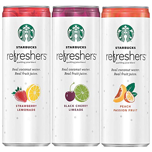 Starbucks, Refreshers with Coconut Water, 3 Flavor Variety Pack, 12 fl Oz. Cans (12 Pack)