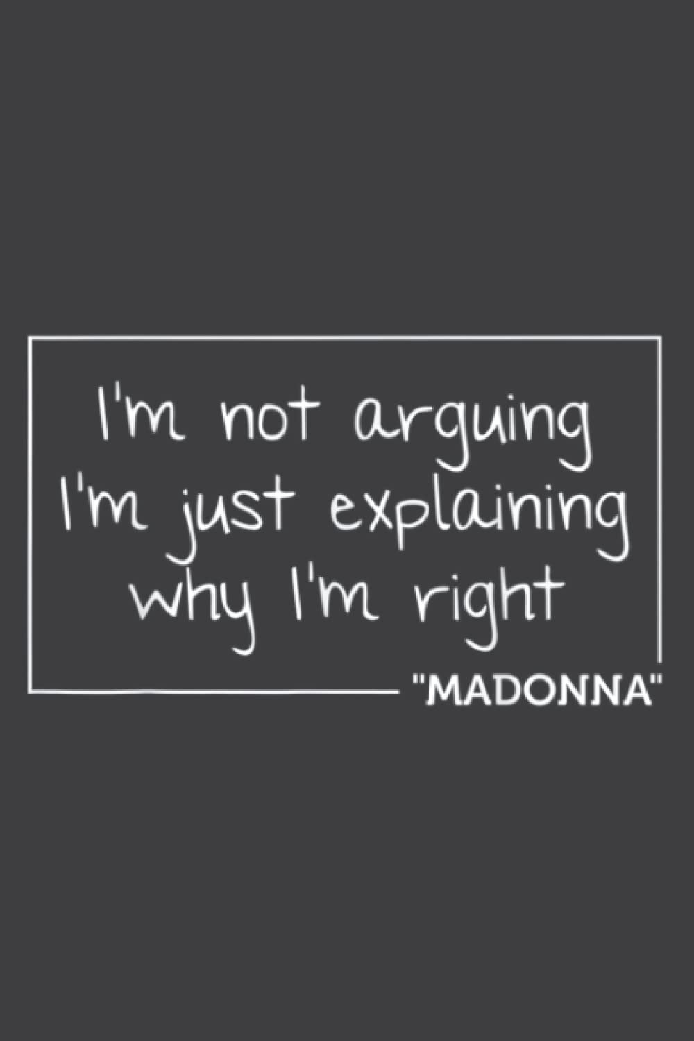 Madonna Gift Quote Personalized Name Funny Birthday Joke: Lined Journal & Diary for Writing & Notes for Girls and Women