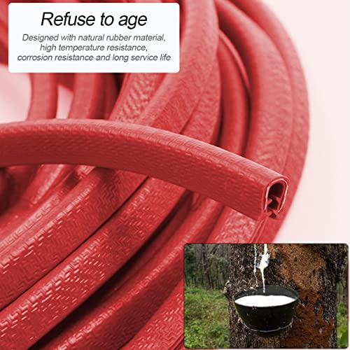 Car Door Edge Guards, 16Ft Universal Rubber Seal Protector U Shape Edge Trim Car Door Edge Protection For Most Car, Aluminum Boat Edge Guards (Red/16Ft) #TOP2