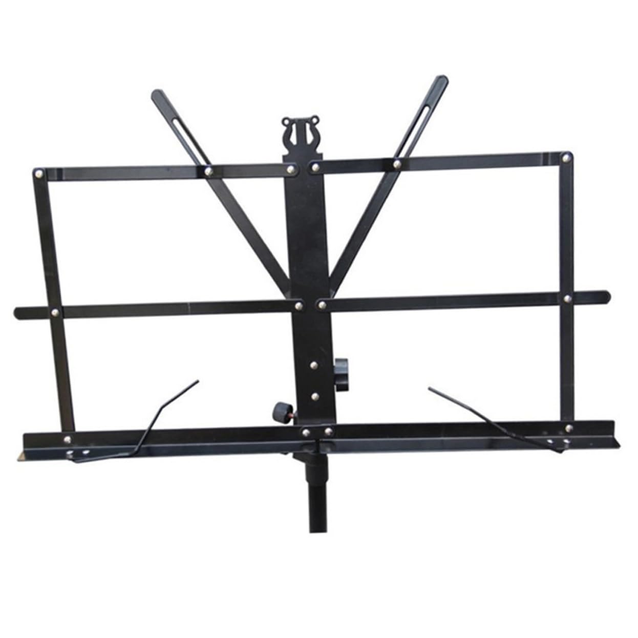 Abaodam Adjustable Song Stand Guitar Base Traveling Music Stand Holder Foldable Portable Folding Music Stand Stands Compact Multiple Collapsible Musical Stand Portable Music Stand Black