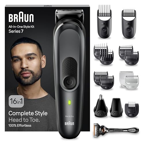Braun All-In-One Trimmer-Set 7, 16-in-1 Multigroom, Barttrimmer, Nasenhaartrimmer,...
