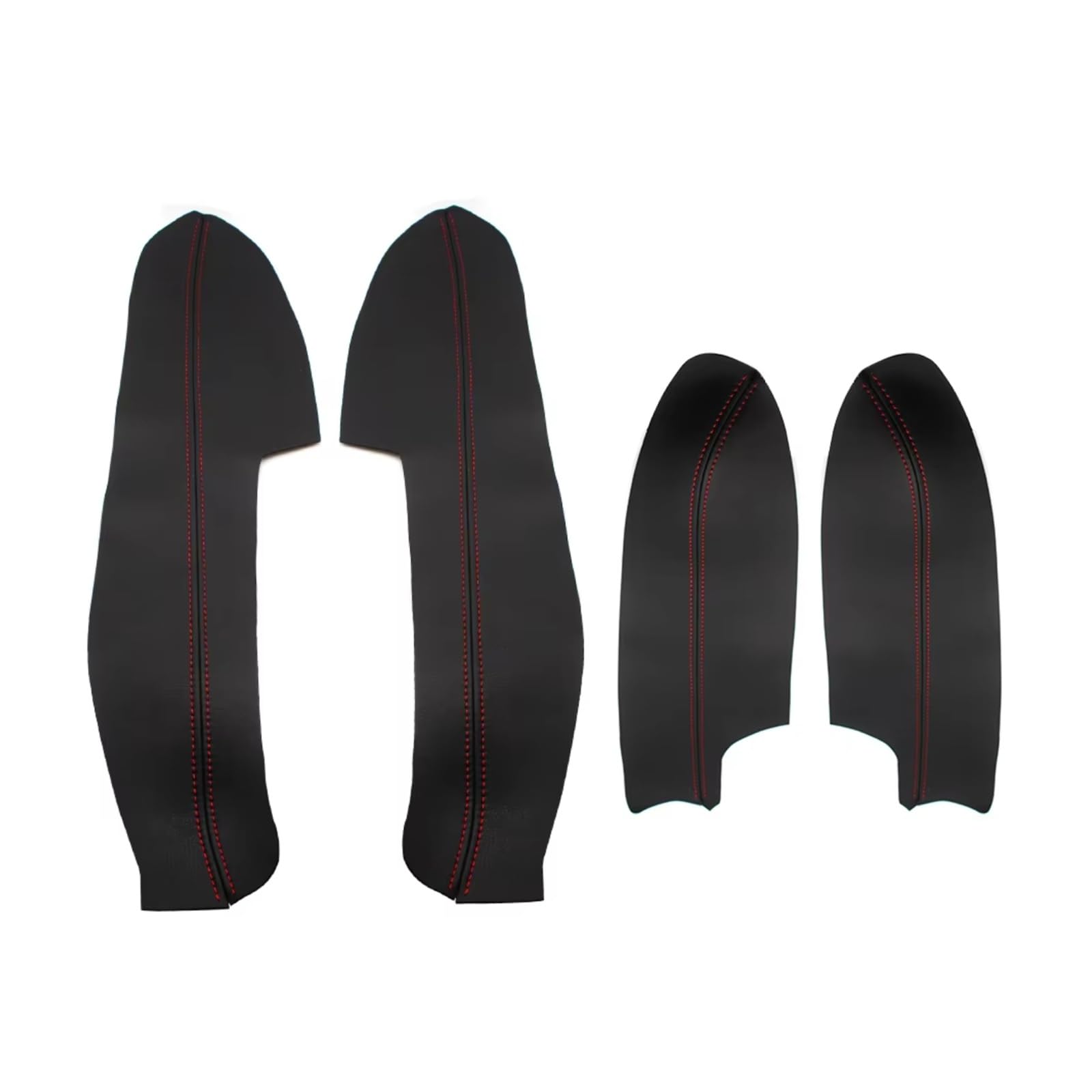 Amxaqjc Black-Red Car Interior Moulding Trim For Nissan For Qashqai J11 2016 2017 2018 Car Door Handle Panels Armrest Cover Trim(Black-Red)