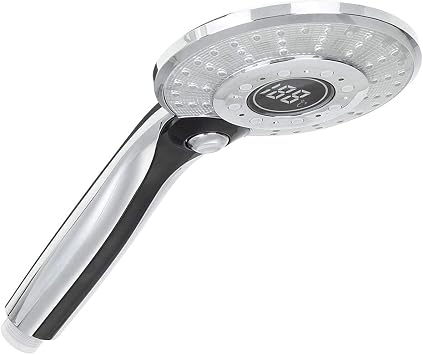 Comely LED Digital Shower Handheld Portable Hand Held Shower Tool Head | 3-Color Temperature Control LED Light 3 Spraying Modes Water-Saving Shower Head with Digital Temperature Sensor Display
