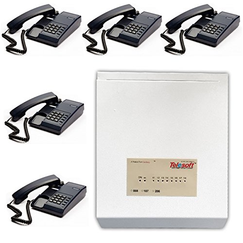 Telesoft EPABX PABX System Telephone 105 With 5x Beetel Phone
