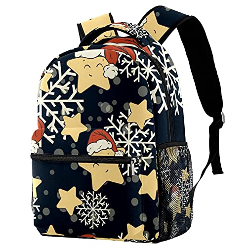 Sac à dos de voyage mignon motif étoiles de Noël, cadeau idéal pour filles et garçons