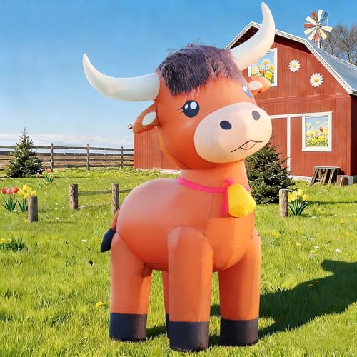 Highland Cow Christmas Inflatable