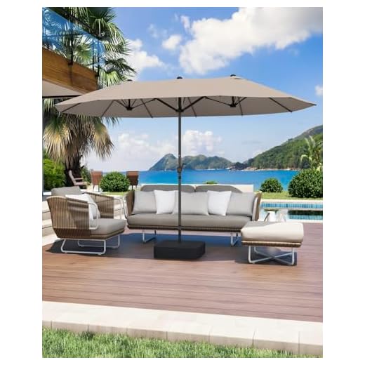 GDPFN Large Patio Umbrella with Base
