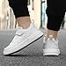 Imagen de Dhinash Zapatillas Deportivas Sin Cordones para Niños Zapatillas Casual Zapatos para Uniformes de Escuela Calzados para Correr en Asfalto Exterior Interior Zapatos de Running Blanco Talla 34