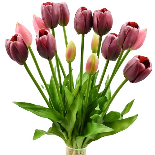 Mandy's 15pcs Artificial Purple Tulips by Mandy's - Used condition - US$14.17