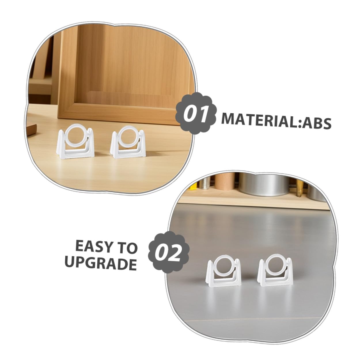 Alipis 30pezzi Ganci Adesivi per Aste per Tende in Plastica Staffe di Tensione Rotazione Gradi Supporto Adesivo per Aste per Tende Bianco Staffa da Parete Trapano per Bagno e Casa