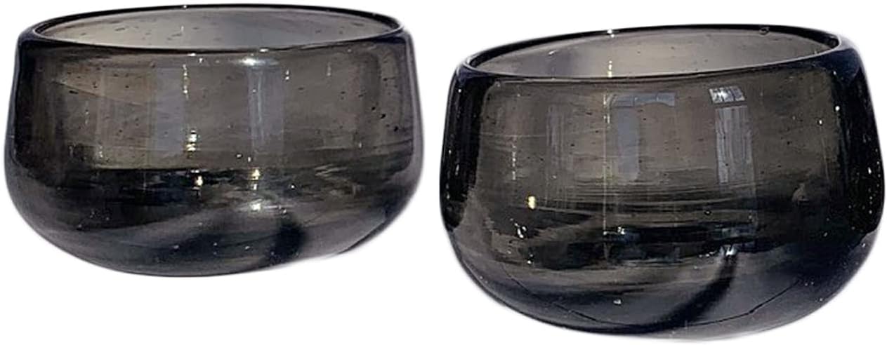 Hand Blown Mezcal + Tequila Glasses | Copitas Made in Mexico - Set of 2 (5 Colors Available) (4 Fl OZ, Clear)