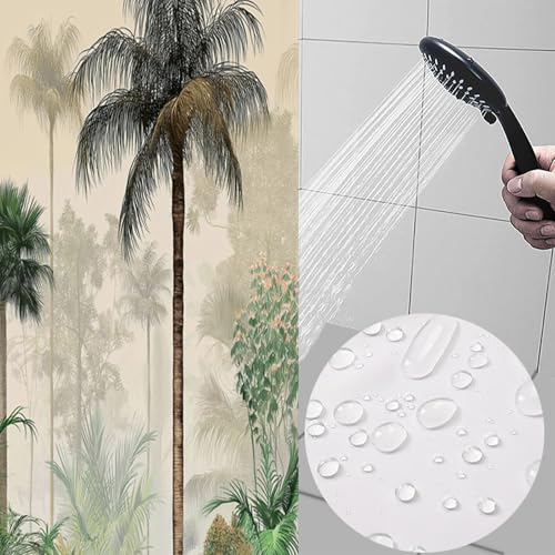 Rideau de douche lavable polyester imperméable pour baignoire salle de bain - 4