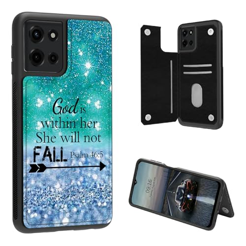 BEOTIWAD Case for Moto G 5G 2025/2026 G Play,Bible Verse Psalm 46 5 | PU Leather Wallet Case for Moto G 5G 2025/2026 and for Moto G Play 5G 2026 with Card Slots, Magnetic Closure and Stand