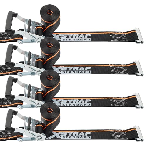 XSTRAP STANDARD 4 Pack E-Track Ratchet Straps 2" x16' Black Tie Down Straps by XSTRAP STANDARD - Used condition - Image 7