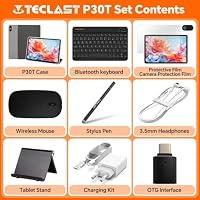 TECLAST P30T Android 16 Tablet 10.1 Zoll 120Hz Display, 10 Zubehör Tablets mit Tastatur+Hülle+Stift+Maus, 16GB RAM+128GB ROM(5TB TF), Octa-Core A75 Gemini AI, 5G WiFi/Widevine L1/GPS/6000mAh/OTG, 2026 – Ansicht 2