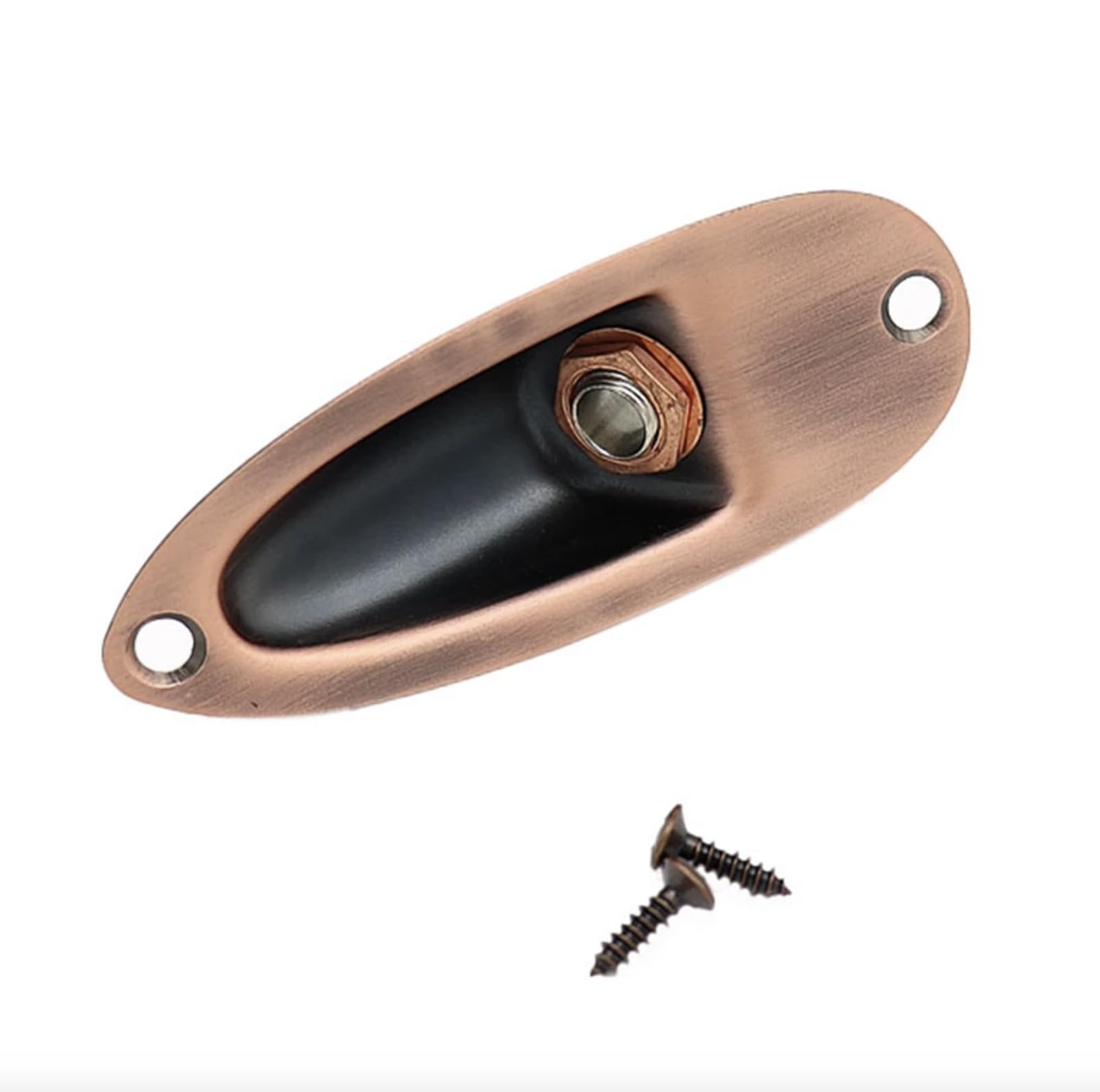 1/4 Guitar Jack Plate Socket Input Jack Socket Plate Output Loaded For Fender Stratocaster Strat (Red Bronze)