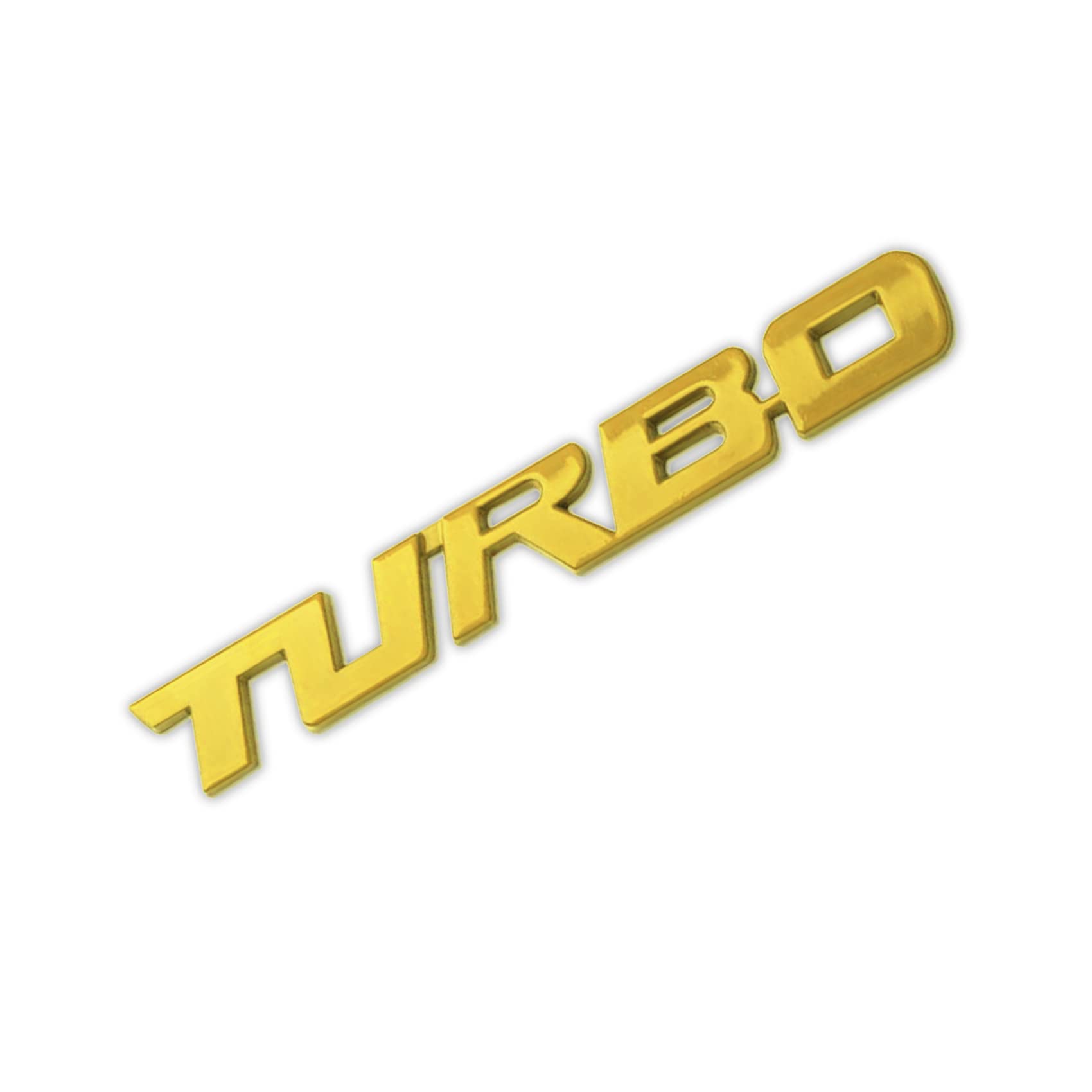 2-Pack Turbo Car Emblems - Metal Fender Badge Stickers For Cars, Trucks & SUVs