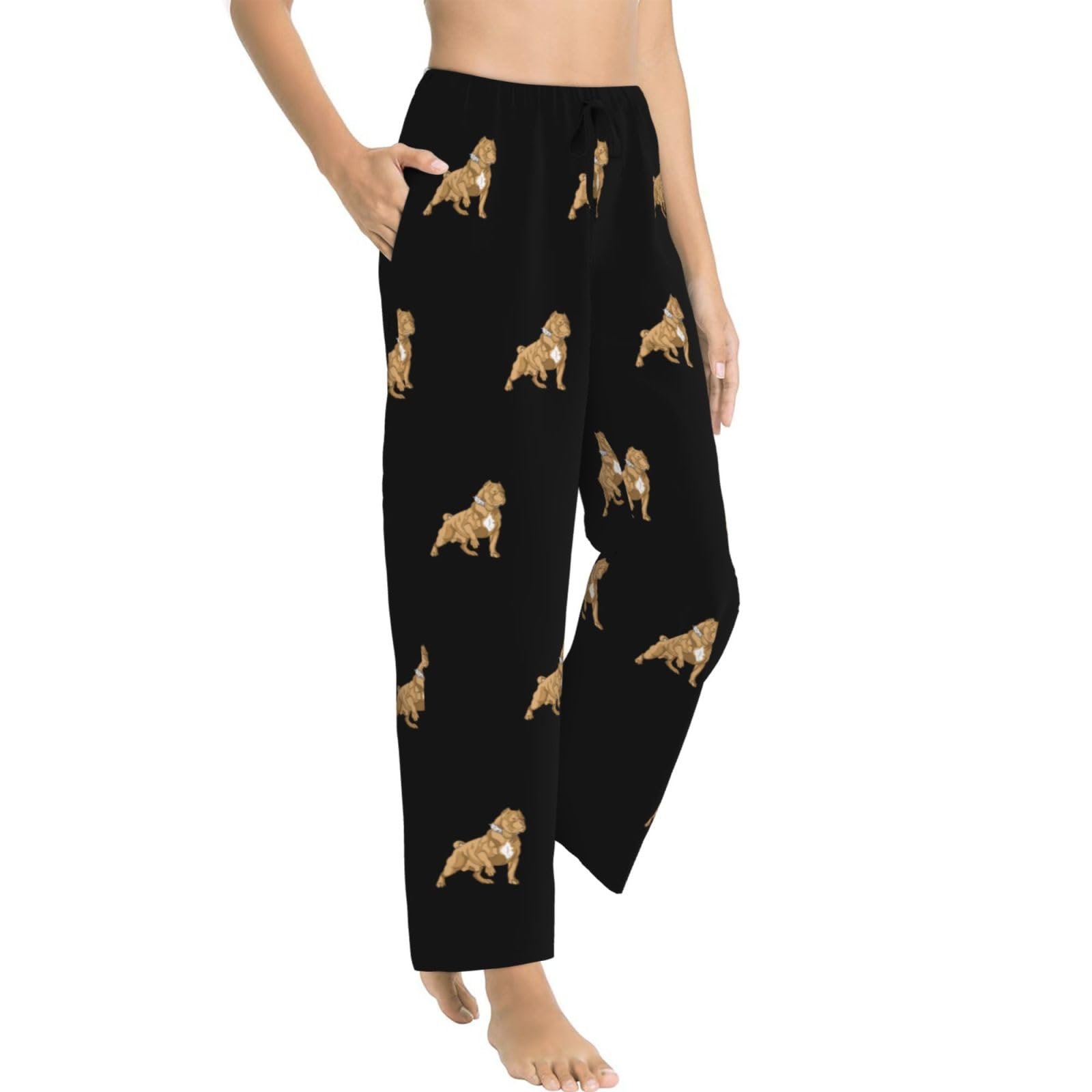 Kwqdozf Women's As Pic American Bully Pajama Pants