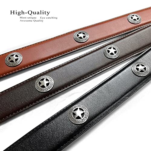 Image of Belts.com Western Buckle Belt Oil Tanned Genuine Leather Ranger Belt 1-3 /8 inch(35mm) Taper to 3 /4 inch(19mm) Wide-Multiple choices