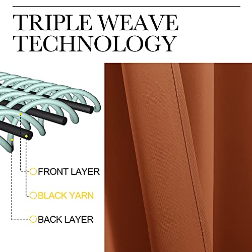 image for NICETOWN Blackout Curtains and Drapes - Thermal Insulated Solid Rod Po