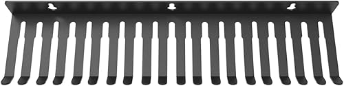Miniatura 3 de Soporte de acero para montaje en pared, organizador de cables, almacenamiento de cables con 19 ranuras para cables de 5.5 a 0.374 in de ancho para