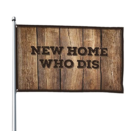 Drapeaux pour dortoirs New Home Who Dis : grand textile de haute qualité 152 x 244 cm