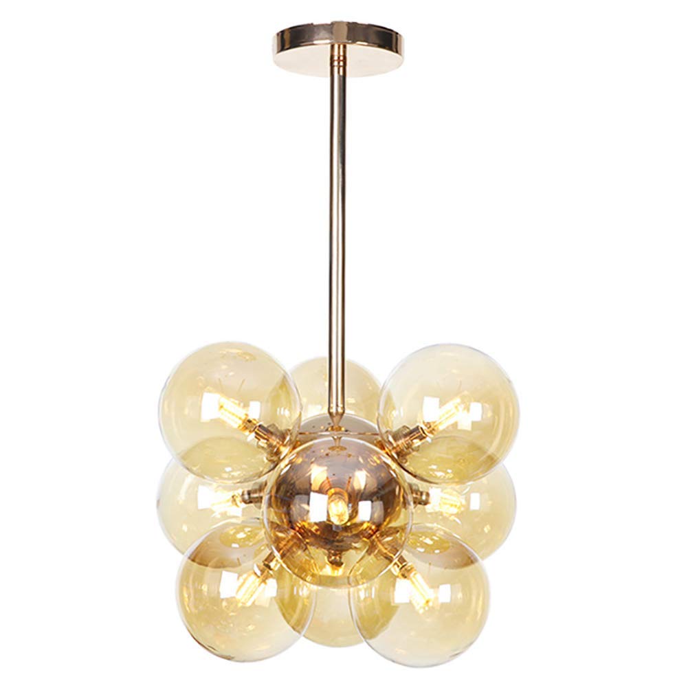 Lampadario Moderno Nordico a Bolle Di Vetro Con Sfera, Creativo 9 Lampada a Sospensione Sputnik Sferica G4, Soffitto a Montaggio Semi-Incasso Decor per