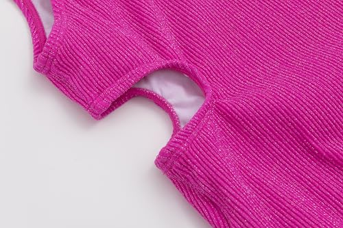 LIZENS Girls One Piece Swimwear One Shoulder Swimsuit Bathing Suits for Girls4