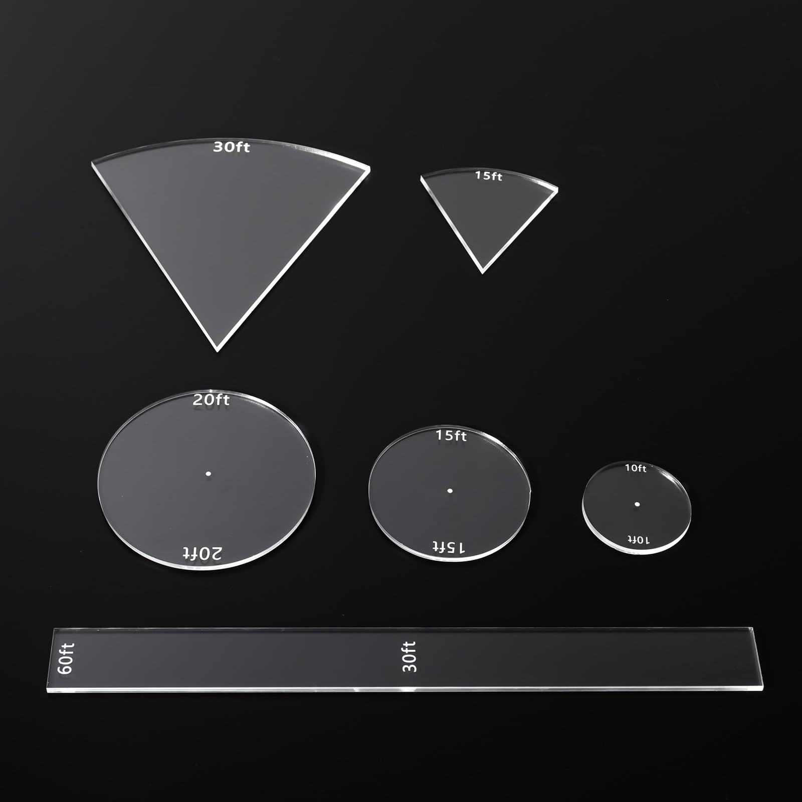 Kalami 6 Pcs Spell AOE Damage Template for DND, Clear Acrylic Area of Effect Spell Templates for DND 5e, Perfect Game Accessories for DM