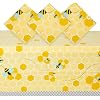 Blue Panda Bee Tablecloth Set 3-Pack - 54 x 108 in Multicolor Plastic - Disposable Bee Party Supplies Table Cover for Birthday, Baby Shower & Gender Reveal - Bumblebee Honeycomb Party Decorations
