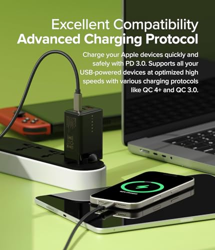 Ringke Store Ringke 3-Port 65W GaN Fast Charger for iPhone 12-17, - Image 5