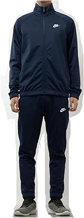 NIKE(ナイキ) クラブ ポリニット トラックスーツ ジャケット×ロングパンツ 上下セットジャージ Mサイズ(162-175)cm 国内正規品 FB7352 ミッドナイトネイビー/ホワイト