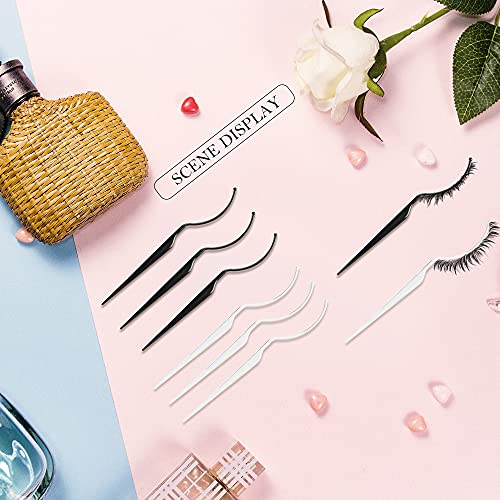Onnpnn 20 Pieces False Eyelashes Display Stick, 3D Eyelash Extensions Style Try On Sticks, Planting Grafted Eye Lashes Applicator Effect Exhibit Auxiliary Fake Lash Holders Supplies, Black & Clear #TOP4