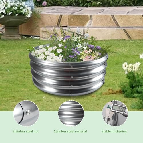 Cama elevada circular de jardín de 90 cm que protege tus plantas contra plagas 6