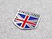 Car Alloy Aluminum England Britain Flag Shield Emblem Decal Badge Sticker