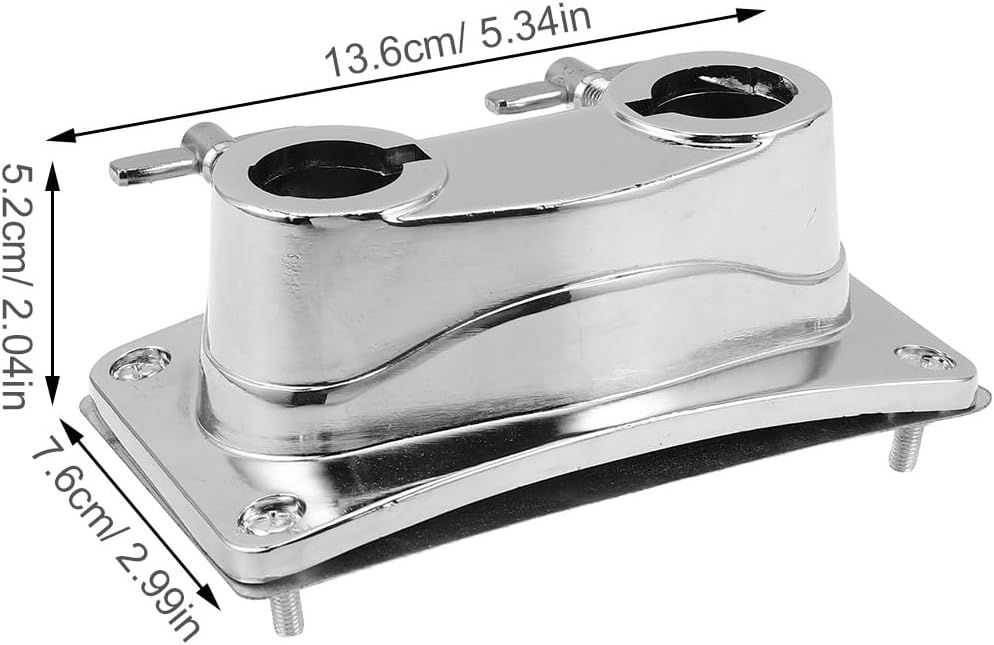 Generic Tom Drum Mounting Bracket: Double Bass Drum Leg Mount Bracket - Percussion Instrument Accessories - Installation Base For Studio & Live Performance