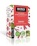 INSTICK | Zuckerfreies Instant-Getränk - Geschmack Rhabarber | 12-er Packung für 12 x 0,5 L | Getränkepulver - vegan, kalorienarm, mit Vitamin C, aromatisiert