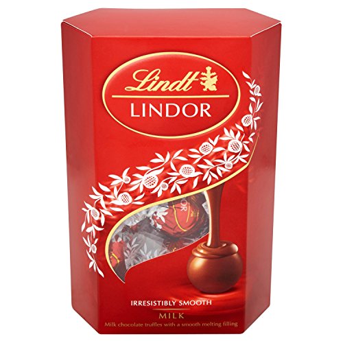 Image of Lindt LINDOR Milk Chocolate Truffles, Milk Chocolate Candy with Smooth, Melting Truffle Center 200g